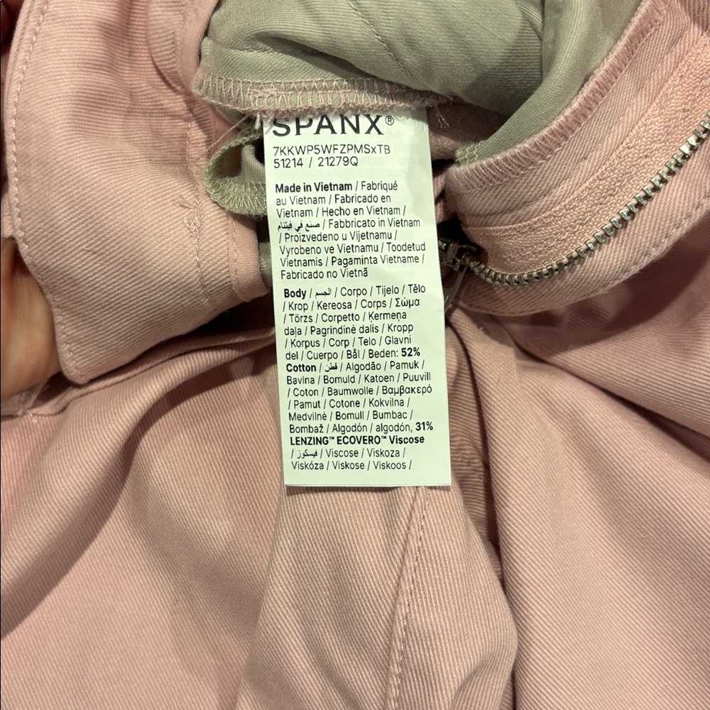 NWT SPANX Blush Stretch Twill wide leg Pants - Picture 4 of 10